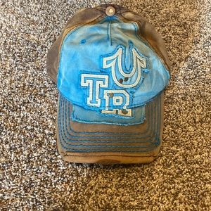 True Religion adjustable hat. Factory distressing.